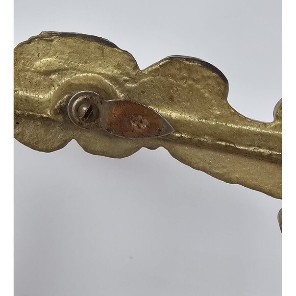 **$OLD**Vanity Makeup Mirror Pic Frame Antique MCM Brass Swivel 15" *No Mirror - Picture 6 of 10